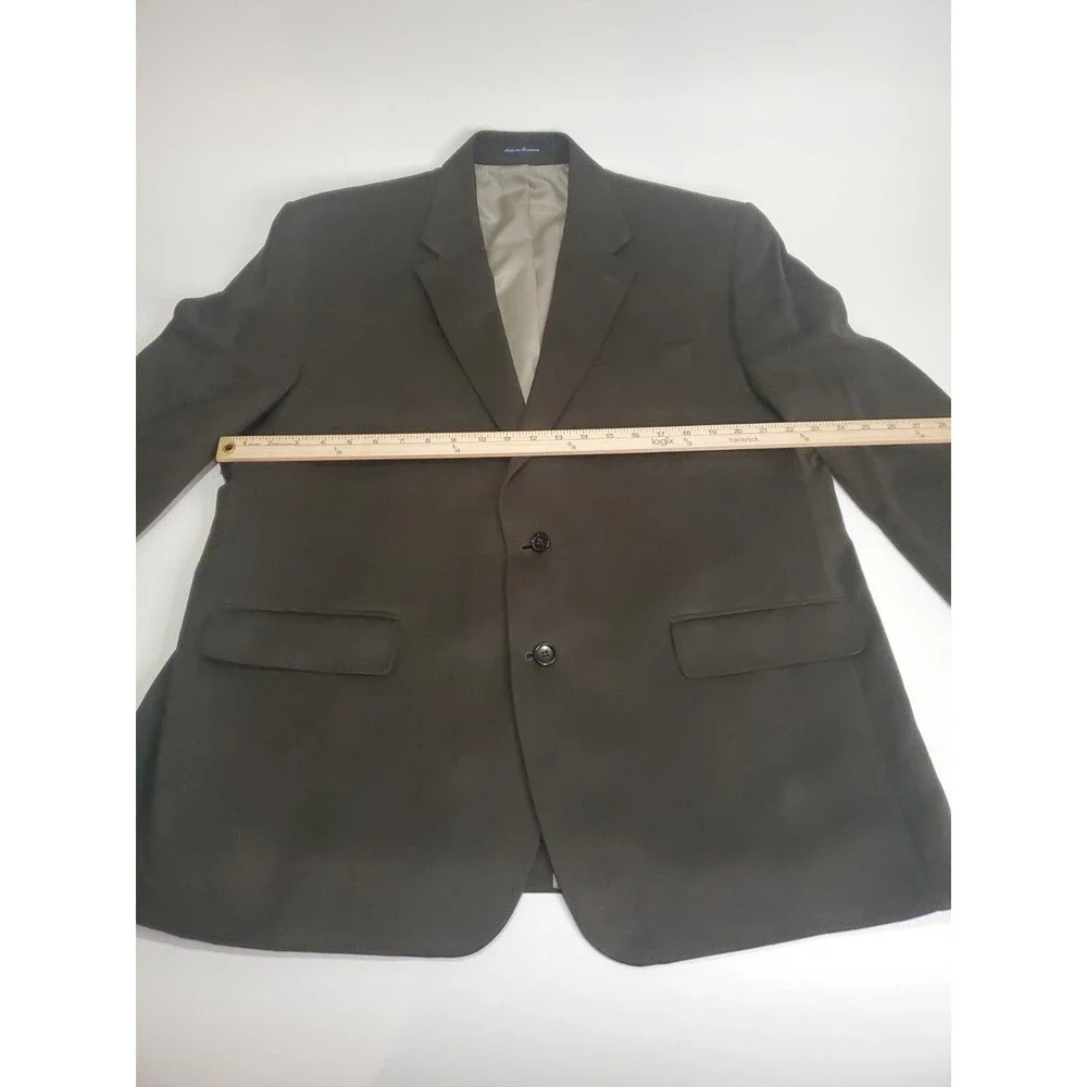 Chaps By Ralph Lauren Men's Suit Jacket Blazer 2 Button, Brown, 48R